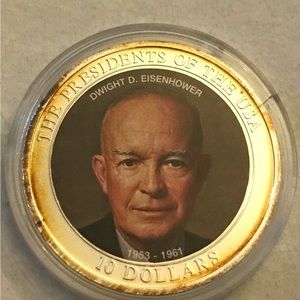 AMERICAN MINT PRESIDENTS D. EISENHOWER 10 DOLLAR COIN REPUBLIC LIBERIA 2006